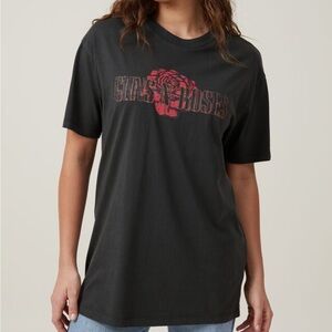 Cotton On Oversized Graphic Tee Guns N' Roses  NEW